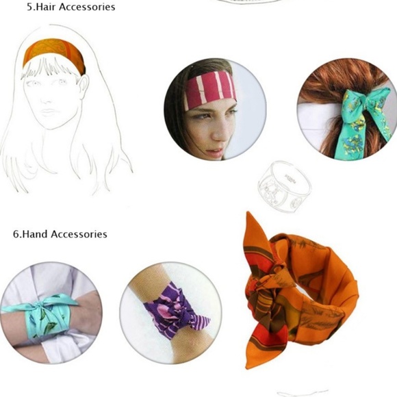 One Twilly Silk Scarve Bag Handle Head Neck - Picture 6 of 7